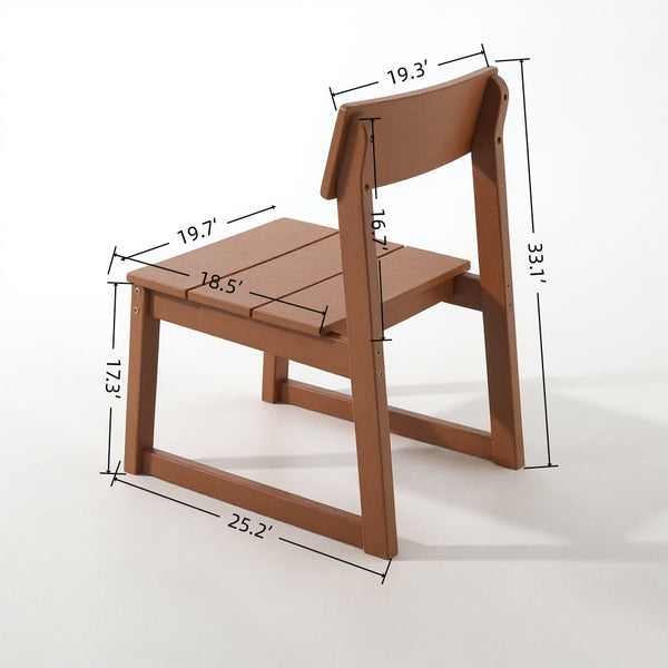 English Elm 7-Piece Hdpe Outdoor Dining Set For 6 – Weather-Resistant Patio Furniture With Umbrella Hole & Comfort W3566S00011