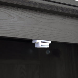 English Elm K&K 71" Tall Farmhouse Pantry Cabinet with Groove Edges, 3 Pull-Out Organizers, 6 Door Shelves Black N707P256507B