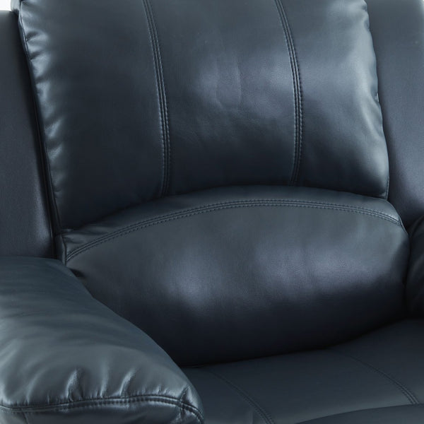 English Elm Charlotte Midnight Blue Leather Gel Glider Recliner - Elegant Comfort For Living Spaces & Relaxation B050P322571