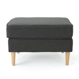 Christopher Knight Home® - Noble House - Milton Mid Century Modern Dark Grey Fabric Ottoman