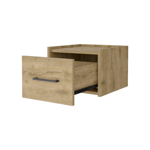 English Elm Elfrida Floating Nightstand Wall-Mounted with Single Drawer and Spacious Shelf, Modern Finish Options B128P148913