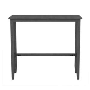 English Elm TOPMAX Farmhouse 48" Rectangular Wood Bar Height Dining Set with 2 Cushioned Chairs Space-Saving Appeal Gray N717P195018E