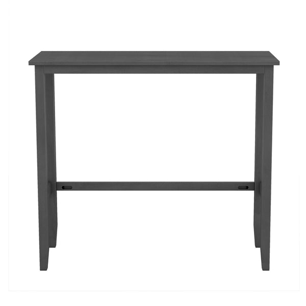 English Elm TOPMAX Farmhouse 48" Rectangular Wood Bar Height Dining Set with 2 Cushioned Chairs Space-Saving Appeal Gray N717P195018E