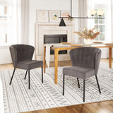 Aimee Dining Chair - Set of 2 Gray 109679 Zuo Modern