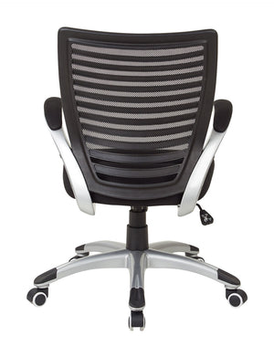 OSP Home Furnishings Mesh Back Managers Chair with Lumbar Support Padded Seat and Ergonomic Controls EMH69096-3