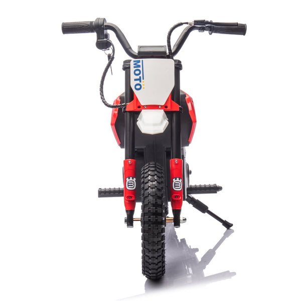 English Elm 24v Kids Electric Motocross Motorcycle 200w Hub Motor Suspension Led Bluetooth Audio Red W1578P225050