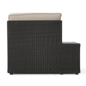 English Elm Santa Cruz Outdoor Pe Wicker Arm Chair Set with Weather Resistant Iron Frame 52974.00IRN