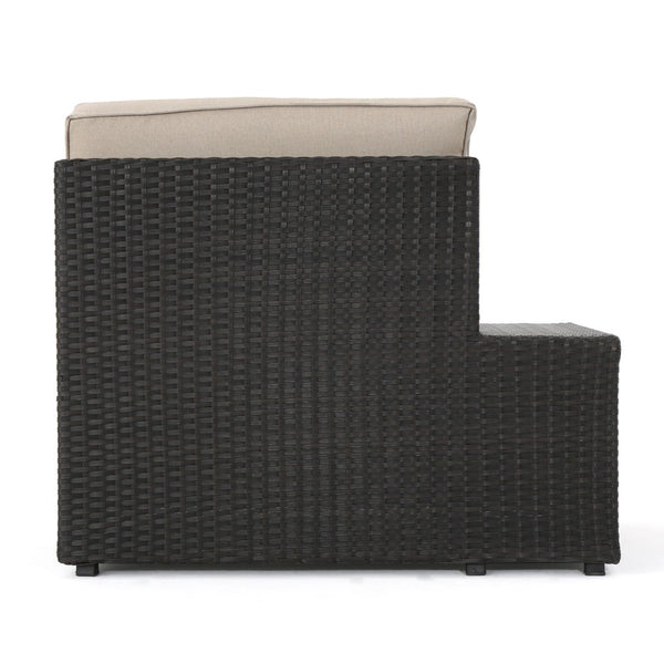 English Elm Santa Cruz Outdoor Pe Wicker Arm Chair Set with Weather Resistant Iron Frame 52974.00IRN