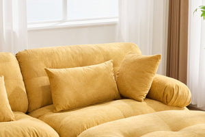 English Elm United We Win U-Shape Modular Couch In Plush Velvet With Ottomans & Lumbar Pillows For Ultimate Comfort W1568S00199-GIGA