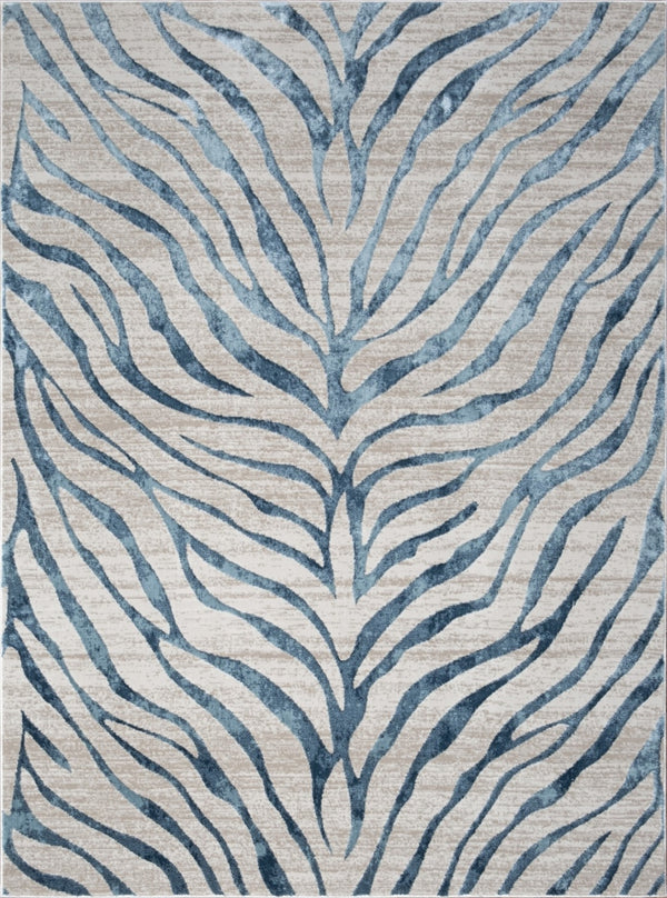 English Elm Elegance Gc_Cnc6006 Blue Area Rug - Stylish 2'7" X 7'3" Low Pile, Durable, Kid & Pet Friendly Decor B186P181046