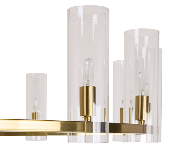 Sunpan Clarabelle Chandelier: Elevate Your Home Decor with Timeless Elegance and Stunning Glass Shades Large - 49W x 49D x 62H