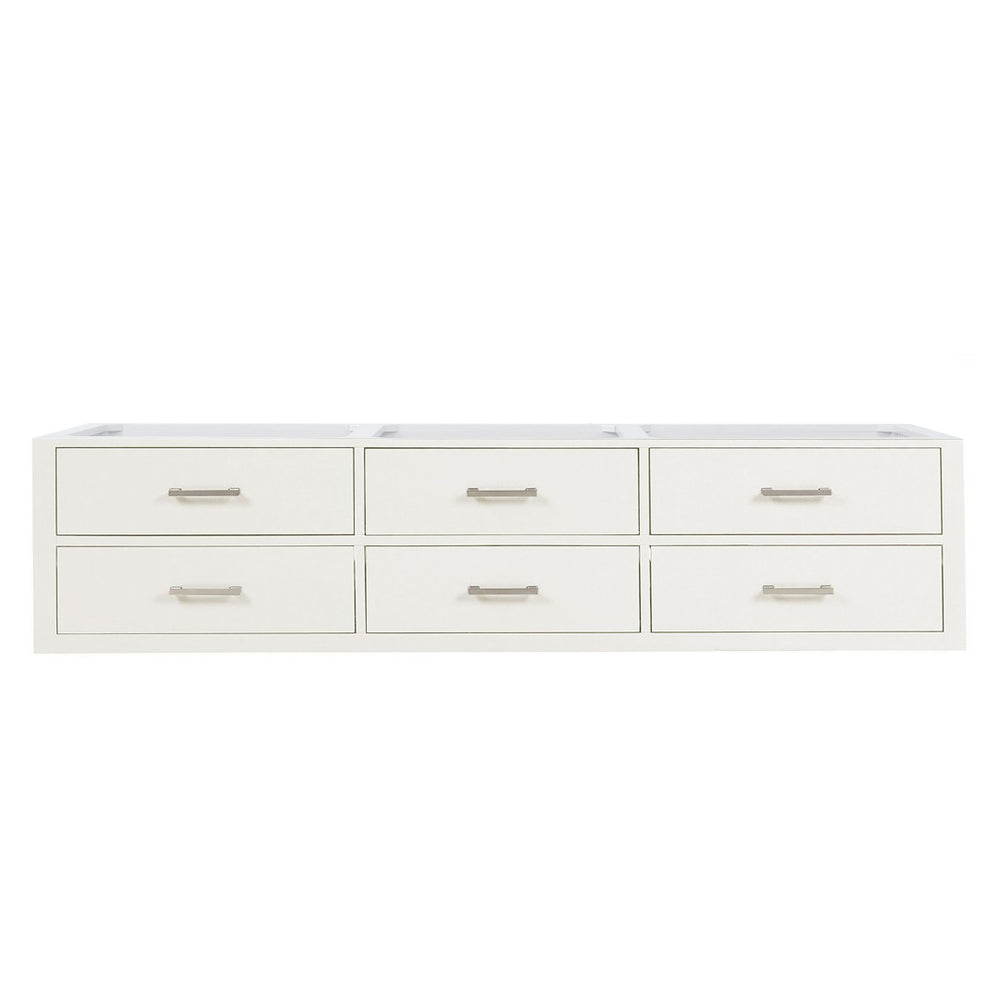 English Elm White Double Bath Vanity - 80" Wall-Hung Design With Soft-Close Drawers For Stylish Storage Solutions B2731P258120-GIGA