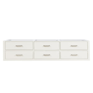 English Elm White Double Bath Vanity - 80" Wall-Hung Design With Soft-Close Drawers For Stylish Storage Solutions B2731P258120-GIGA