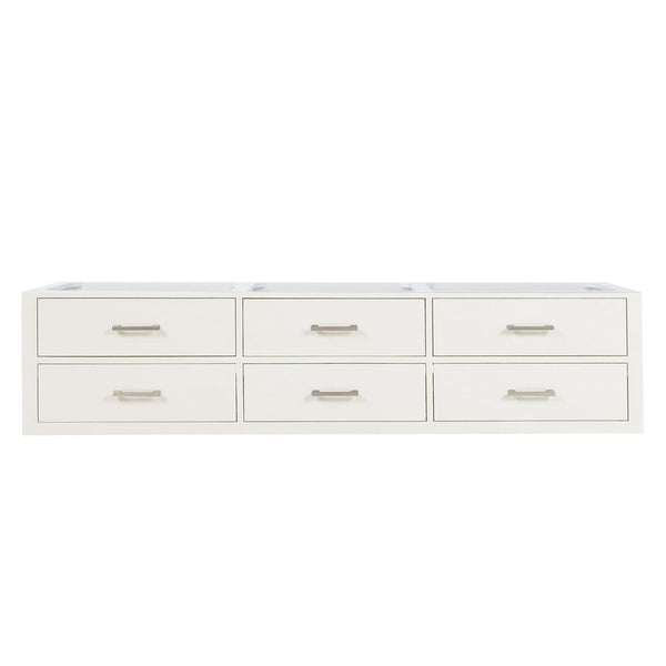 English Elm White Double Bath Vanity - 80" Wall-Hung Design With Soft-Close Drawers For Stylish Storage Solutions B2731P258120-GIGA