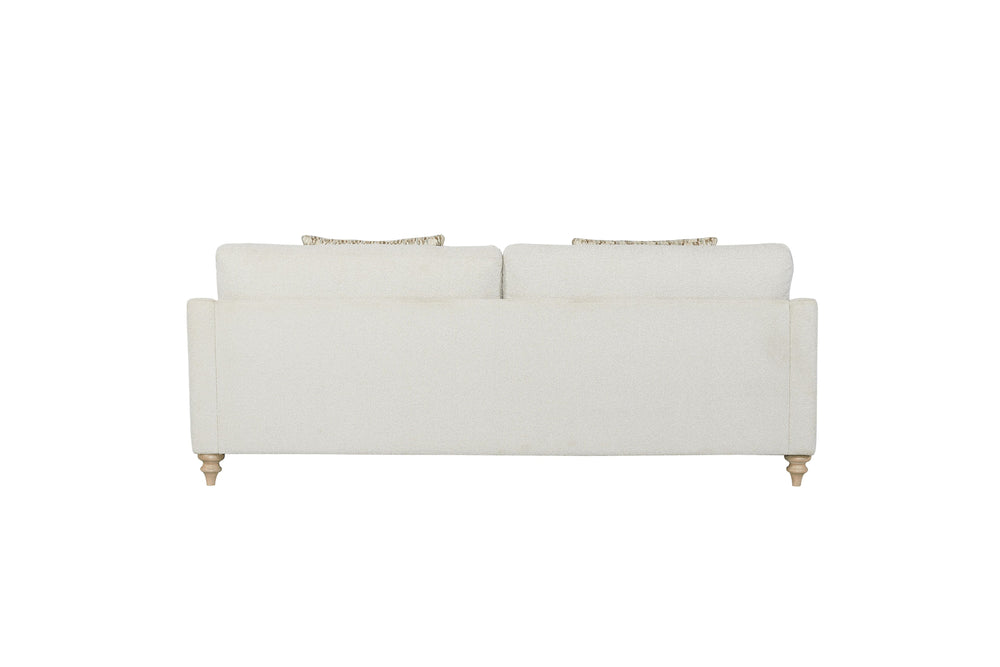 English Elm Sofa Off-White Upholstered Single with Reversible Dacron-Wrapped Cushions & 2 Plush Pillows, Cozy B2699P225134