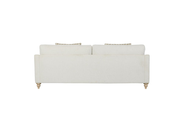 English Elm Sofa Off-White Upholstered Single with Reversible Dacron-Wrapped Cushions & 2 Plush Pillows, Cozy B2699P225134