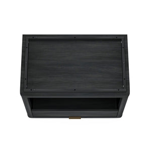 English Elm Evelyn 32" Charcoal Gray Nightstand With Modern Design, 1-Drawer & Open Shelf For Easy Storage B365P398529