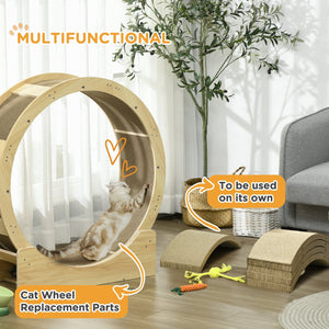 English Elm PawHut Reversible Cat Scratching Board 4-Pack for Indoor Cats – Eco-Friendly Cardboard Pad, Durable Protects Furniture Brown W2225P217055