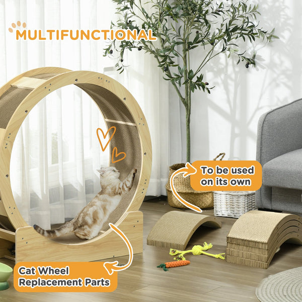 English Elm PawHut Reversible Cat Scratching Board 4-Pack for Indoor Cats – Eco-Friendly Cardboard Pad, Durable Protects Furniture Brown W2225P217055