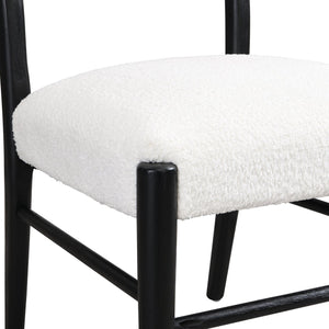 English Elm Christopher Knight Home® - BLACK Beige Dining Chair Set of 2 - Farmhouse Ladder Back Upholstered Rubberwood Seats, Tapered Legs, Cozy Rustic Style N771P192288B