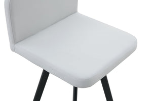 English Elm Stylish Gray Pu Upholstered Dining Chair Set of Six Modern Minimalist Seating W3875P370934