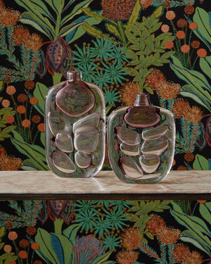 Currey & Company Vicolino Medium Vase - Handcrafted Clear & Purple Glass With Organic Bubbles For Stunning Decor Pink Glass 1200-1017-currey-company