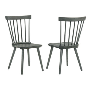 English Elm [Set Of 2] Rustic Farmhouse Dining Chairs - Solid Wood Side Chairs For Stylish Kitchen & Dining Use W2537P211108-GIGA