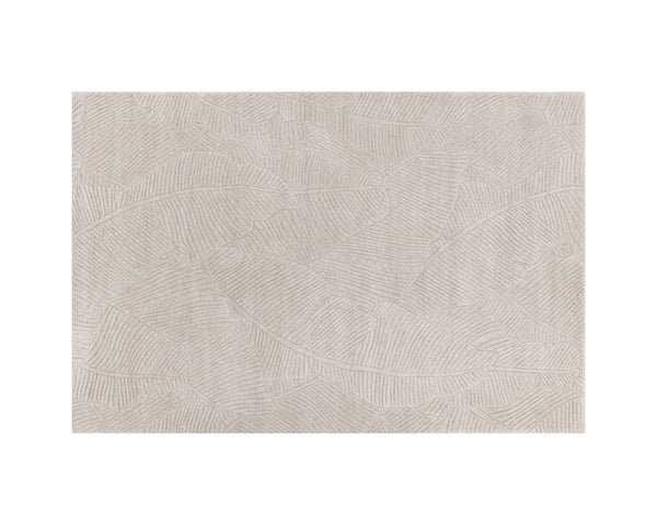 Sunpan Calathea Hand-Tufted Rug - Unique Artisan Craftsmanship with Tropical Palm Leaf Design for Your Home Oatmeal