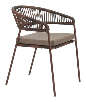 Skye Modern Elegance Seating - Set of 2 Stylish Chairs in Brown for Hospitality and Home Decor