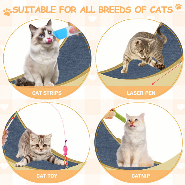 English Elm Cat 42" Exercise Wheel for Indoor Cats - Solid Acacia Wood, Quiet TPE Rollers, Anti-Pinch Design & Lockable Safety W2500P293097