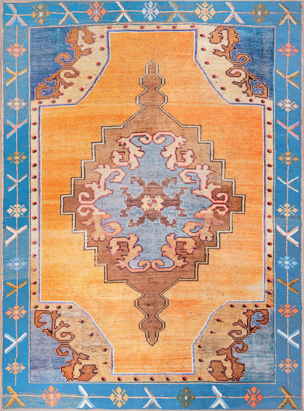 Unique Loom Timeless Thomas Machine Made Medallion Rug Orange, Brown/Ivory/Red/Beige/Black 7' 7" x 10' 6"