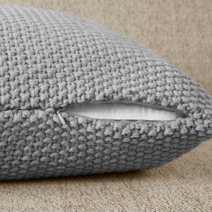 JLA Home INK+IVY - Oblong Knit Pillow Cover with Hidden Zipper — Ultra-Soft Acrylic Texture for Cozy Cottage Style Grey II30-1141