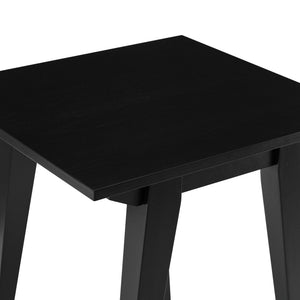 English Elm Walker Edison - Japandi Minimal Solid Wood Side Table with Tapered Legs — Sleek Veneer Nightstand for Small Spaces Black 24.83 L x 22.94 W x 4.57 H B185P168910