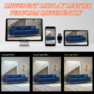 English Elm FX-P11-RB Modern 87.4" Upholstered 3-Seater Sofa with Plush Fabric, Pocket Coil Comfort & Pillows W576P360572