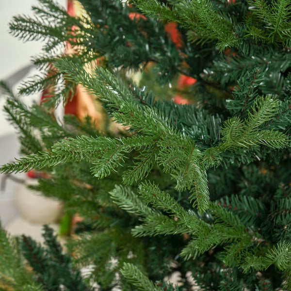 English Elm Homcom 7.5 Foot Artificial Christmas Tree - Lifelike Pine With 1218 Branches & Easy Auto Open Design W2225P229252