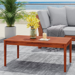 English Elm Christopher Knight Home® - BRYAN Acacia Coffee Table in Mahogany Finish – Rustic Outdoor 36.25" x 20.5" Durable Hardwood Design N776P288482K
