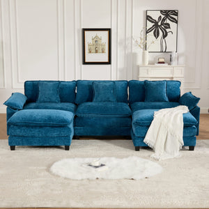 English Elm Wider Ergonomic Loveseat with Breathable Chenille Upholstery, Modular Design, Plush Double-Layer Cushioning W1143S00039 W1143S00039