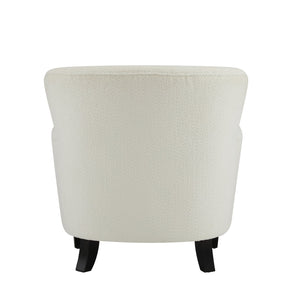 English Elm Christopher Knight Home® - Gerald Boucle Upholstered Club Chair with Tapered Birch Legs, Tonal Piping and Cozy Texture Black,Off White 33 L x 32.75 W x 30 H N776P243523W