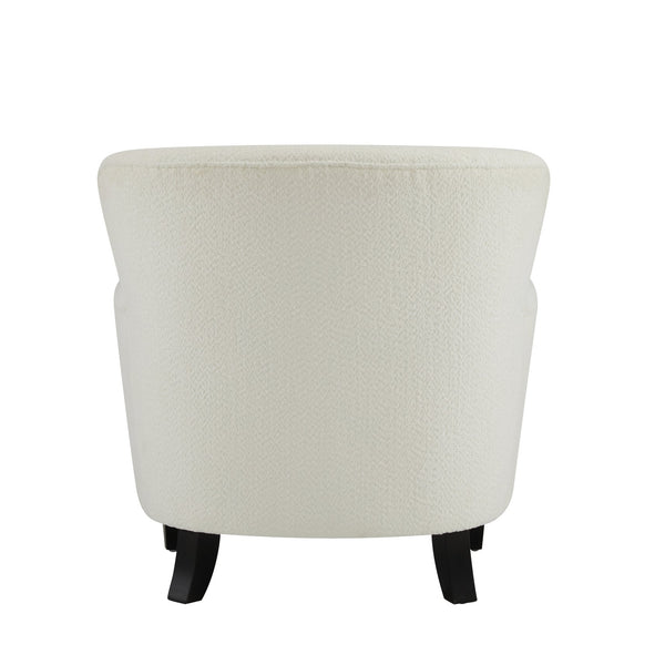 English Elm Christopher Knight Home® - Gerald Boucle Upholstered Club Chair with Tapered Birch Legs, Tonal Piping and Cozy Texture Black,Off White 33 L x 32.75 W x 30 H N776P243523W