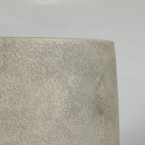 English Elm Round Concrete Style Planter Duo Handcrafted Magnesium Oxide Pots for Patio Garden W347P449373