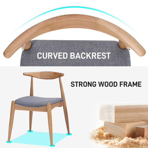 English Elm Christopher Knight Home® - Set Of 2 Rubberwood Dining Chairs With Ergonomic Design & Plush Cushions For Stylish Comfort N759P307032L