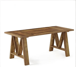 English Elm Bar Table Two Tier Industrial Metal Frame Open Shelf Home Kitchen Entertaining Stand T3971P454226