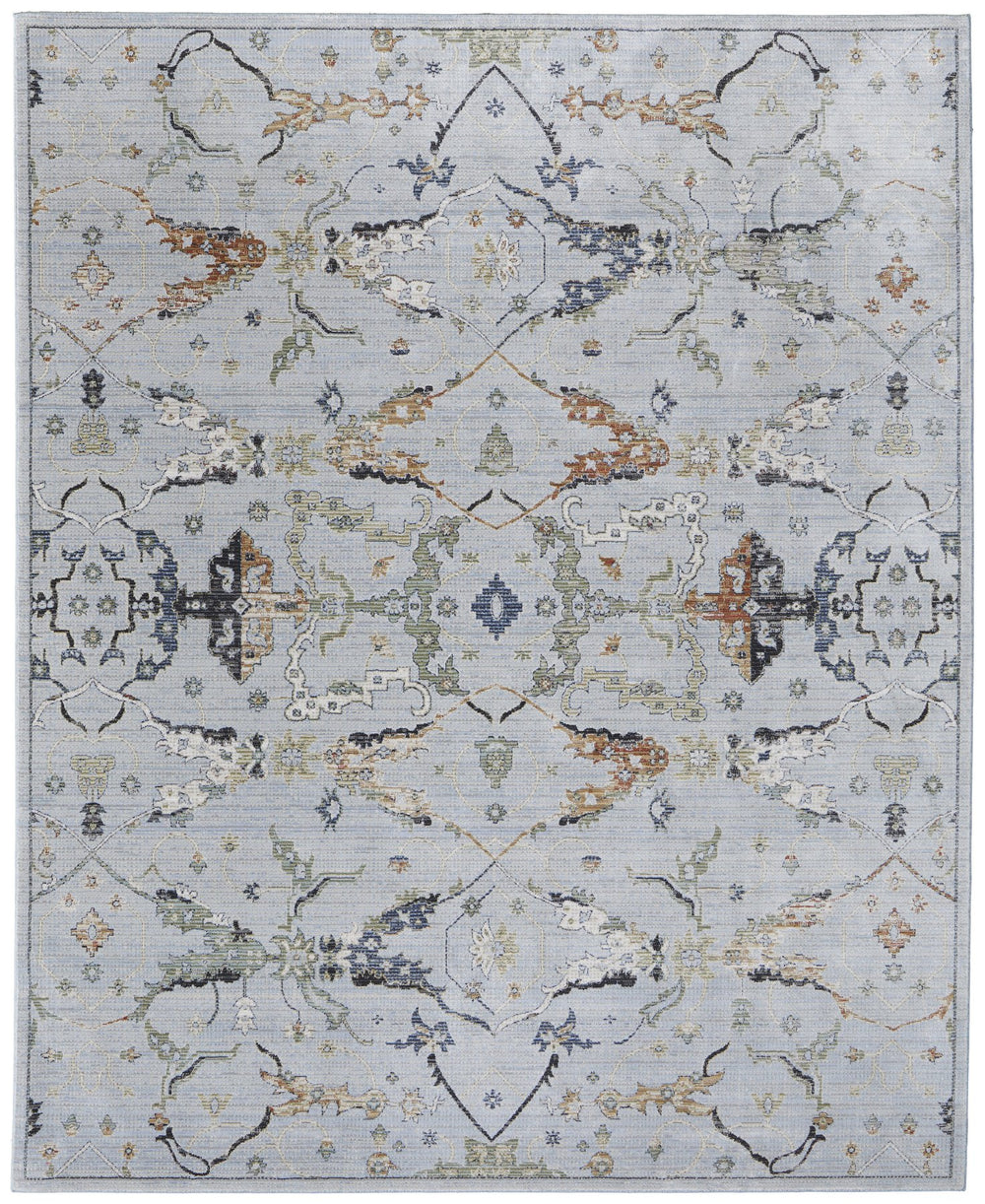 Feizy Rugs Melrose Luxurious Turkish Area Rug - Durable, Stain-resistant Floral Design For Elegant Home Decor Blue,Green,Ivory Polypropylene,Polyester,Viscose Mel39p4fblumltg01