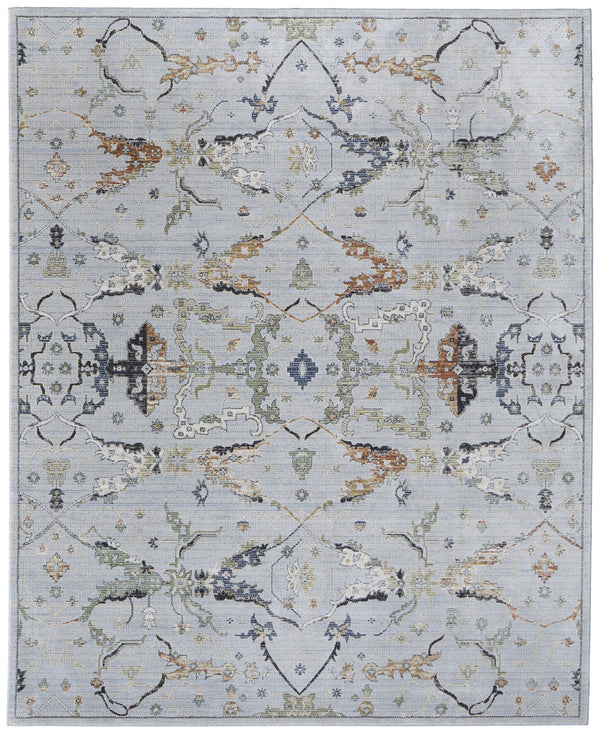 Feizy Rugs Melrose Luxurious Turkish Area Rug - Durable, Stain-resistant Floral Design For Elegant Home Decor Blue,Green,Ivory Polypropylene,Polyester,Viscose Mel39p4fblumltg01