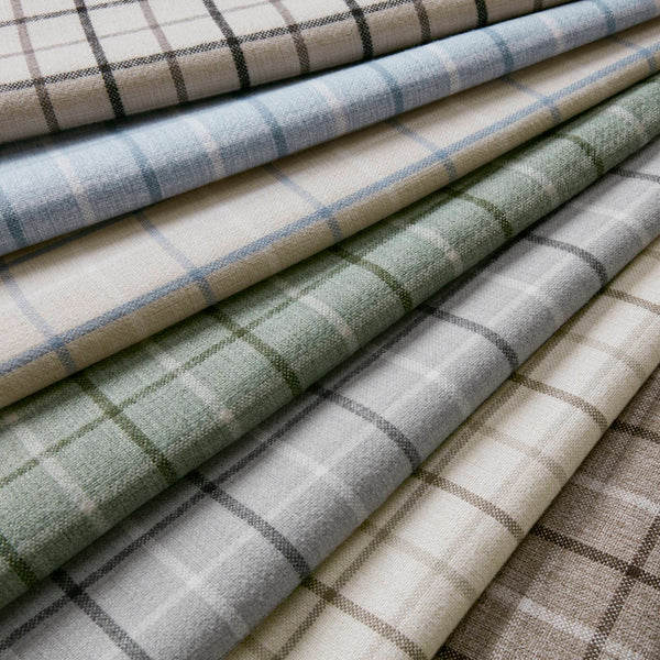 JLA Home Madison Park - Plaid Thermal Fleece Lined Curtain Panel — Heavyweight Plaid Insulating Drapery for Cozy, Filtered Light Denim Blue MP40-8740