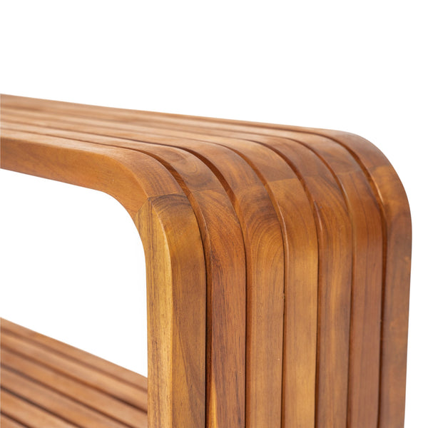 English Elm Christopher Knight Home® - Melow Acacia Wood Coffee Table Teak Finish — Ready-to-Use Hollowed Elongated Design, 50.5" L N775P361822T