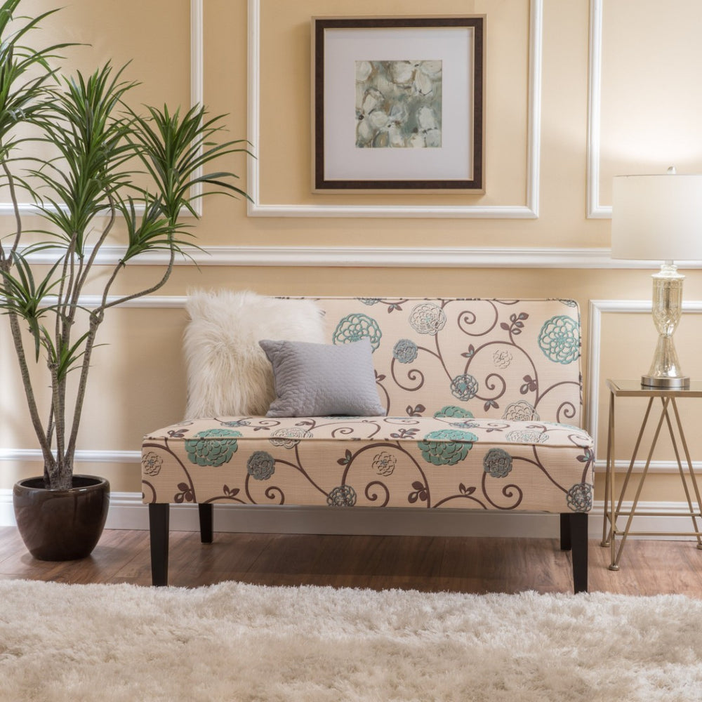 English Elm 50'' Linen Upholstered Loveseat Solid Wood Frame Modern Seating for Small Spaces N771P376540Z