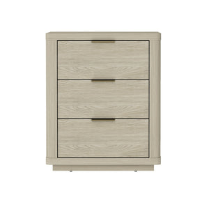English Elm Evelyn 20" Nightstand: Modern 3-Drawer Design In Natural Finish For Stylish Bedroom Storage Solutions B365P398517