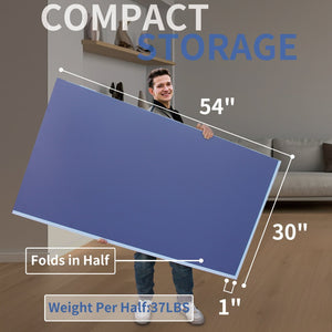 English Elm 9ft Foldable Ping Pong Conversion Top Mdf Playing Surface for Game Room Fun Blue W1408P442641