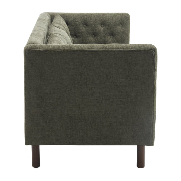 English Elm Christopher Knight Home® - 78" Upholstered Sofa with Tufted Linen-Like Fabric, Deep 19" Seat, Sturdy Rubber Wood Legs, 900lb Capacity Dark Green N763P243921F